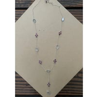 リアルストーンとリアルシルバーのネックレス 6 ルビー&ブルートパーズ