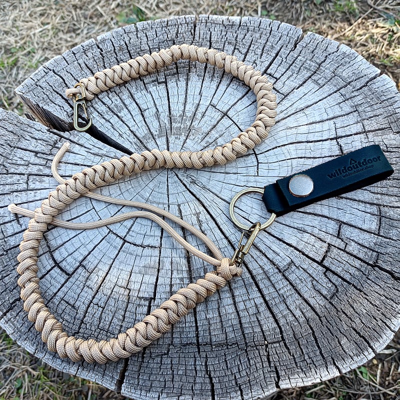 ベルトループ付きパラコードウォレットロープ 63cm スネークノット