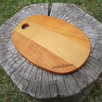 【25%OFFセール】 wildoutdoor 卓上まな板　楕円型　桜　240x160x12mm