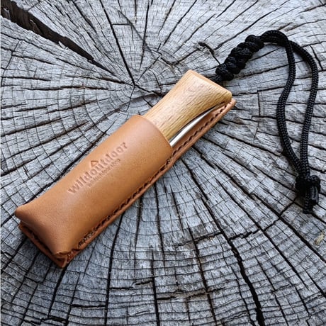 OpinelアウトドアナイフNo.10用 本革ケース オピネル ヌメ革