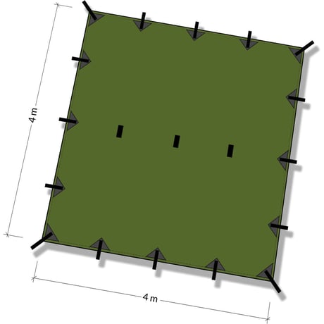 DDHammocks DDタープ 4 × 4 オリーブグリーン DDハンモックス社