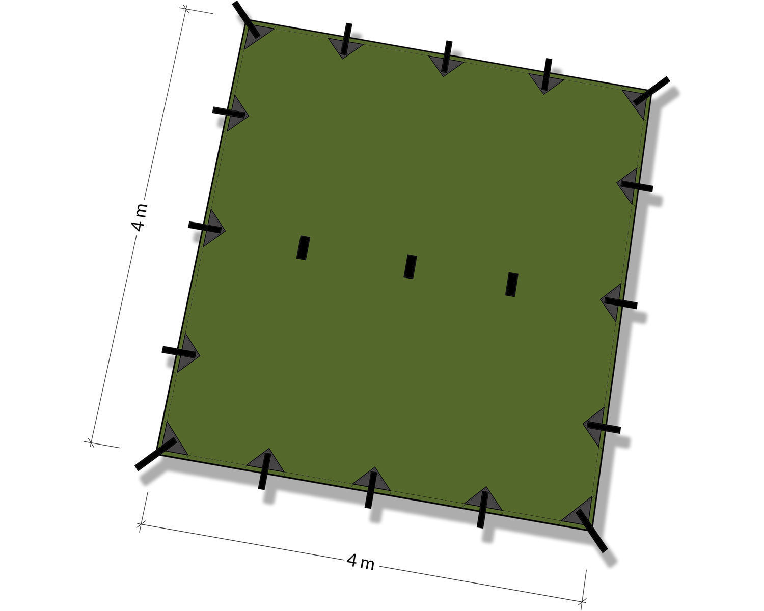 DDHammocks DDタープ 4 × 4 オリーブグリーン DDハンモックス社 | wil