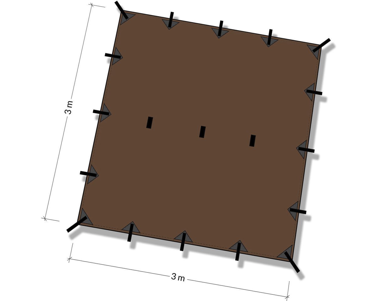 DDHammocks DDタープ 3 X 3 コヨーテブラウン DDハンモックス社 | wi...