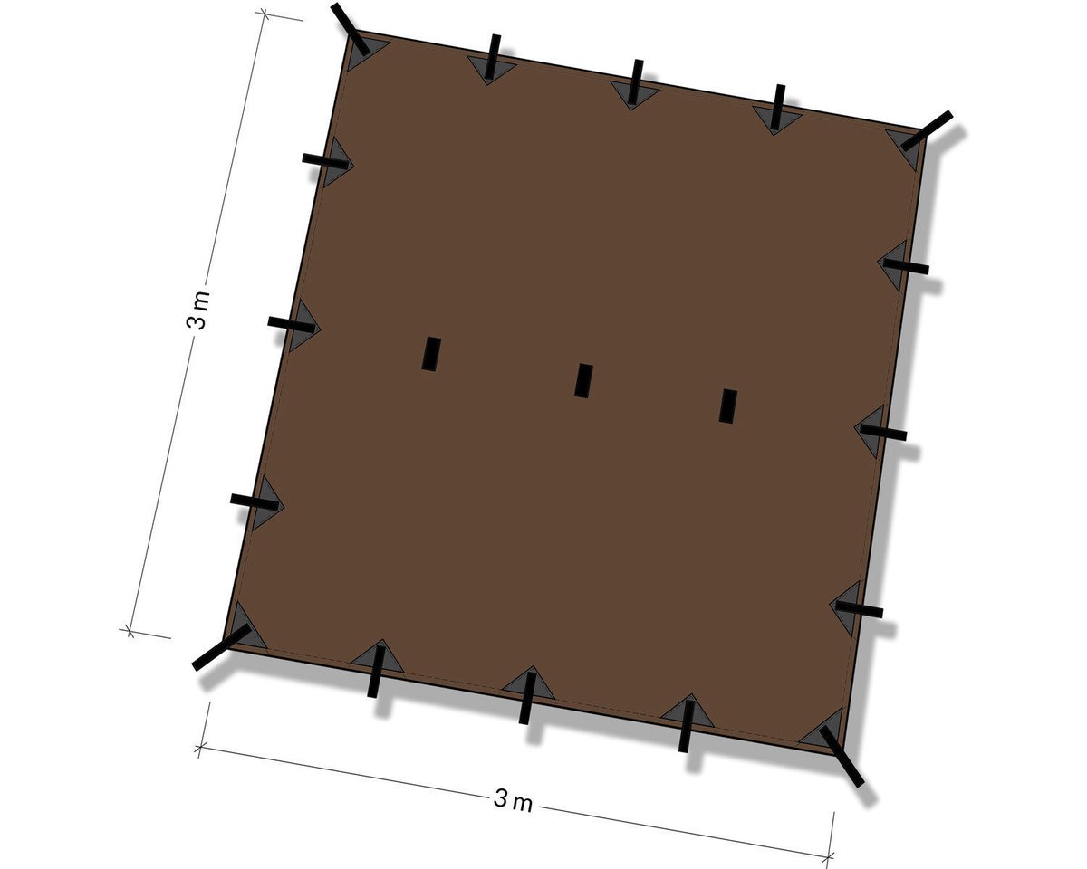 DDHammocks DDタープ 4 × 4 MC マルチカモ