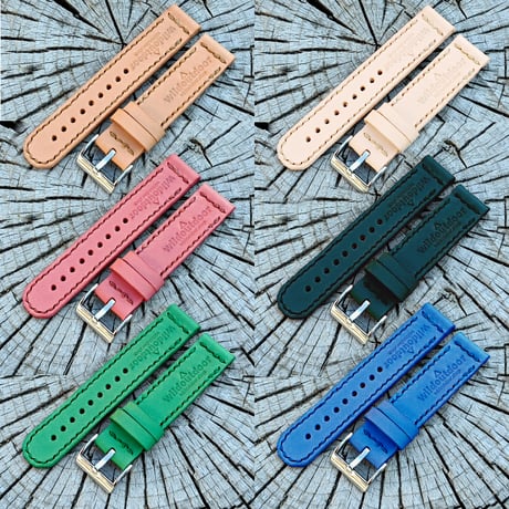 メンズ腕時計用本革換えベルト  幅16mm ヌメ革  リストウォッチベルト