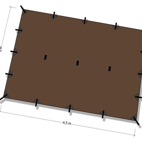 DDHammocks DDタープ XL 4.5m x 3m コヨーテブラウン DDハンモックス社