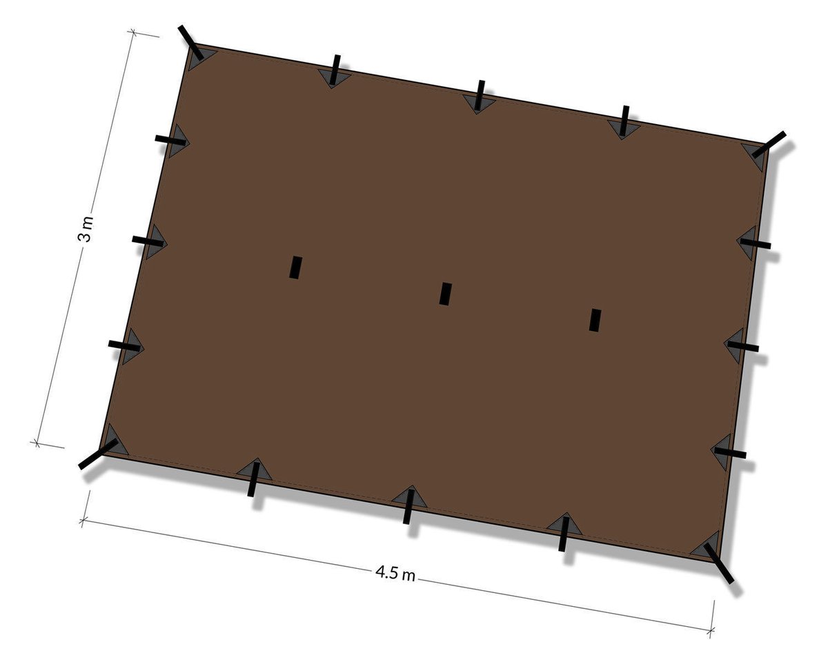 DDタープ　4.5×3m コヨーテブラウン DDHammocks DDタープ XL 4.5m x 3m コヨーテブラウン DD