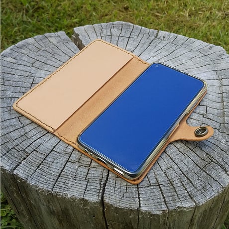 Xiaomi Redmi Note 9T用 本革ケース   ベルトあり 1ポケット ヌメ革