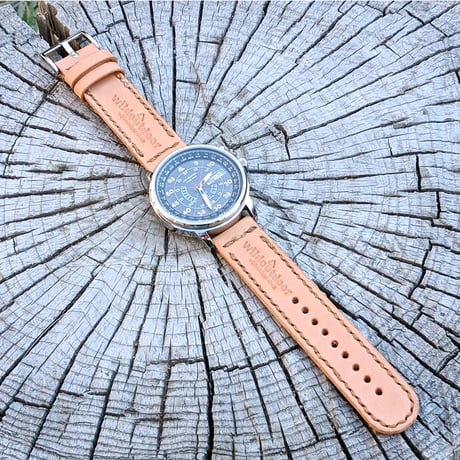 メンズ腕時計用本革換えベルト  幅16mm ヌメ革  リストウォッチベルト