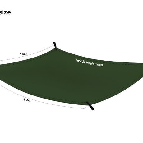 DDHammocks DD Magic Carpet 1.4x1.4m マジックカーペット オリーブグリーン DDハンモックス社