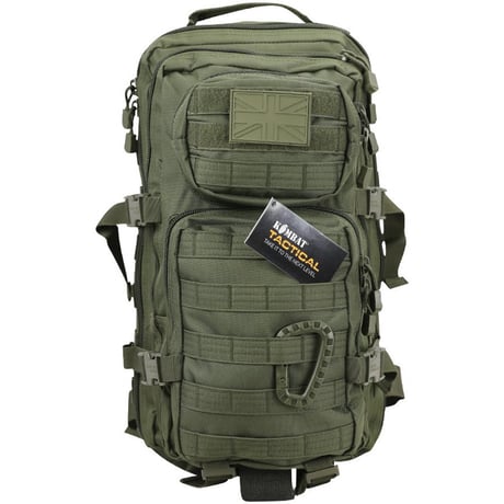 Kombat.UK スモールモールアサルトパック 28L Olive Green リュックサック バックパック
