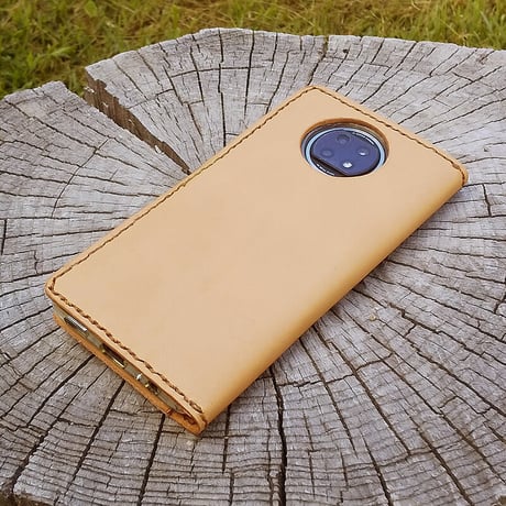 Xiaomi Redmi Note 9T用 本革ケース   ベルトなし カードx5＋1ポケット ヌメ革