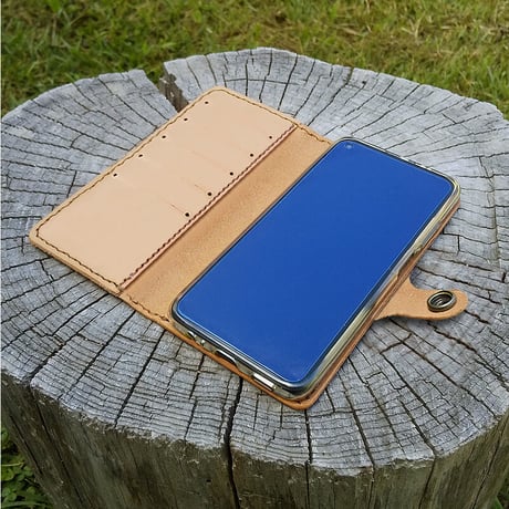 Xiaomi Redmi Note 9T用 本革ケース   ベルトあり カードx5＋1ポケット ヌメ革