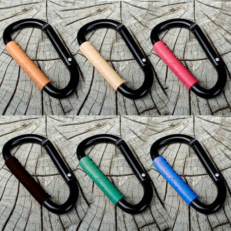 wildoutdoor カラビナ 本革  6カラー ヌメ革