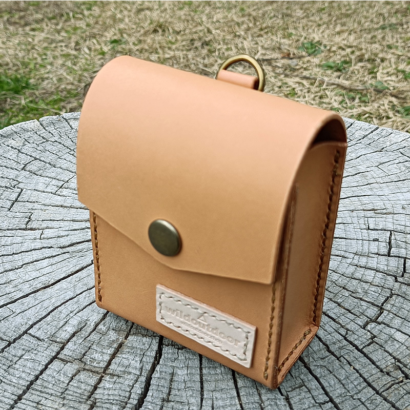 Dカン&ベルトループ付き 本革ポーチ ウェストポーチ タバコケース ヌメ