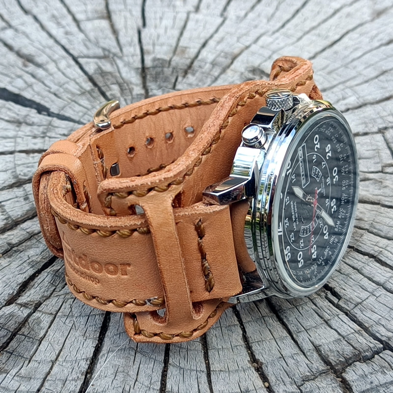 腕時計用本革BUND(ブンド) ベルト幅16mm用 ヌメ革 リストウォッチ 背