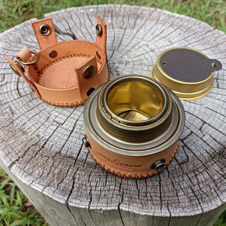 トランギア スピリット バーナー TR-B25用本革ケース Dカン付き アルコールストーブケース アルストカバー ヌメ革