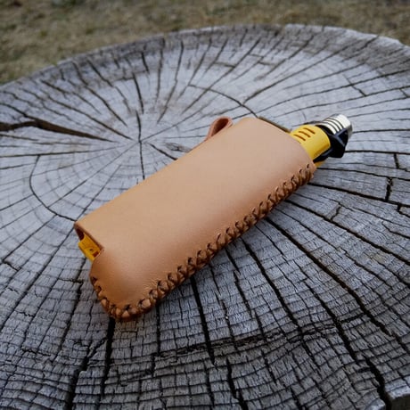 本革 SOTOスライドガストーチカバー キャメル ヌメ革