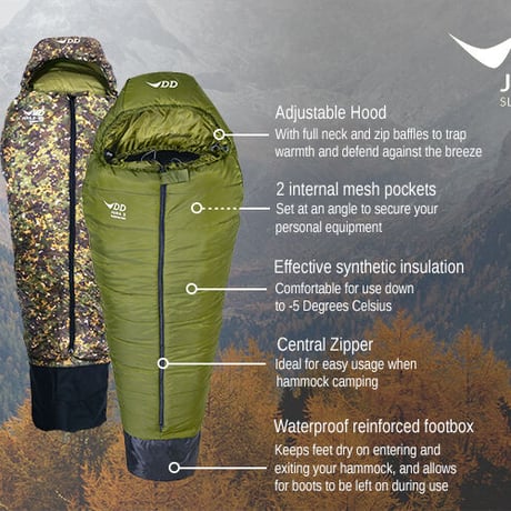DDHammocks DD Jura 2 - Sleeping Bag スリーピングバッグ オリーブグリーン DDハンモックス社 寝袋 シュラフ