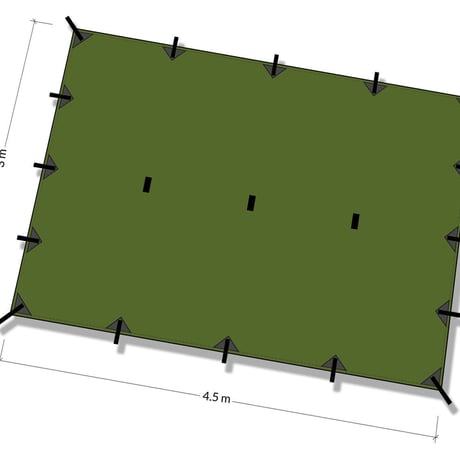 DDHammocks DDタープ XL 4.5m x 3m オリーブグリーン DDハンモックス社