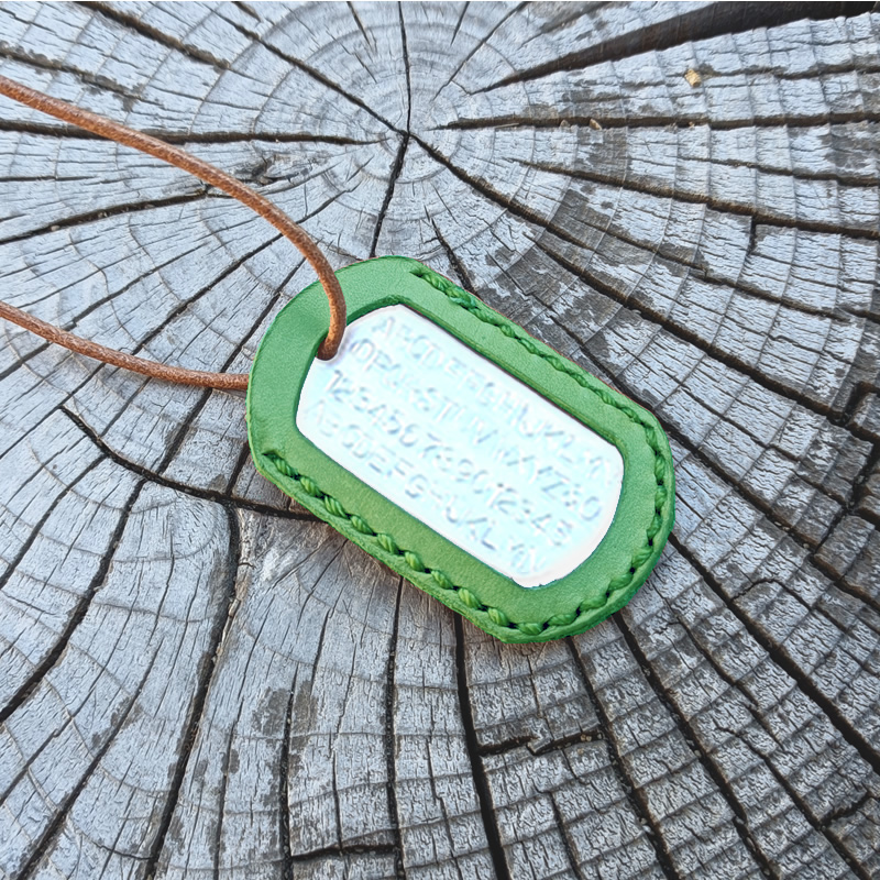 ドッグタグ用本革ケース 6カラー ヌメ革 ネックレス | wildoutdoor