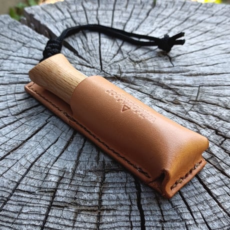 OpinelアウトドアナイフNo.10用 本革ケース オピネル ヌメ革