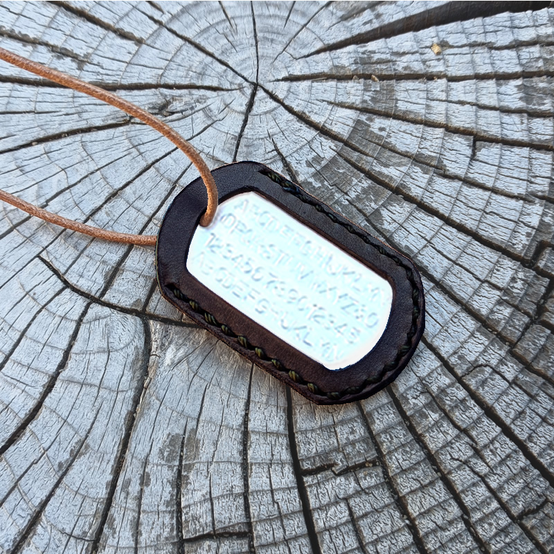 ドッグタグ用本革ケース 6カラー ヌメ革 ネックレス | wildoutdoor