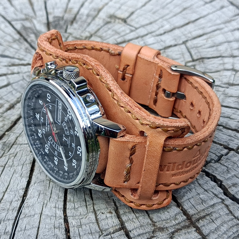 腕時計用本革BUND(ブンド) ベルト幅16mm用 ヌメ革 リストウォッチ 背