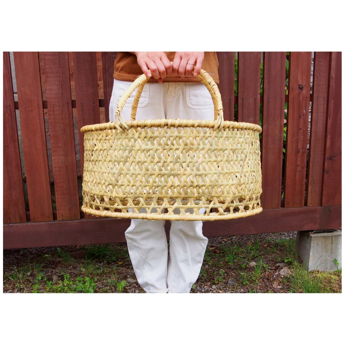 戸隠根曲がり竹の買い物かご Large | kirinBASKET