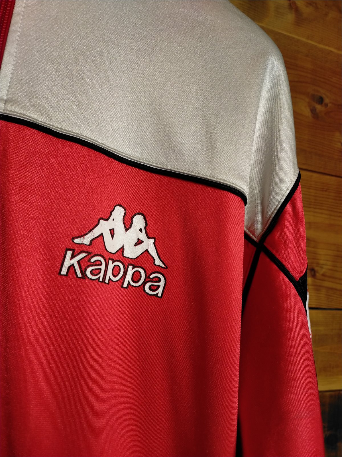 90's Euro Kappa / トラックジャケット / ホワイト レッド
