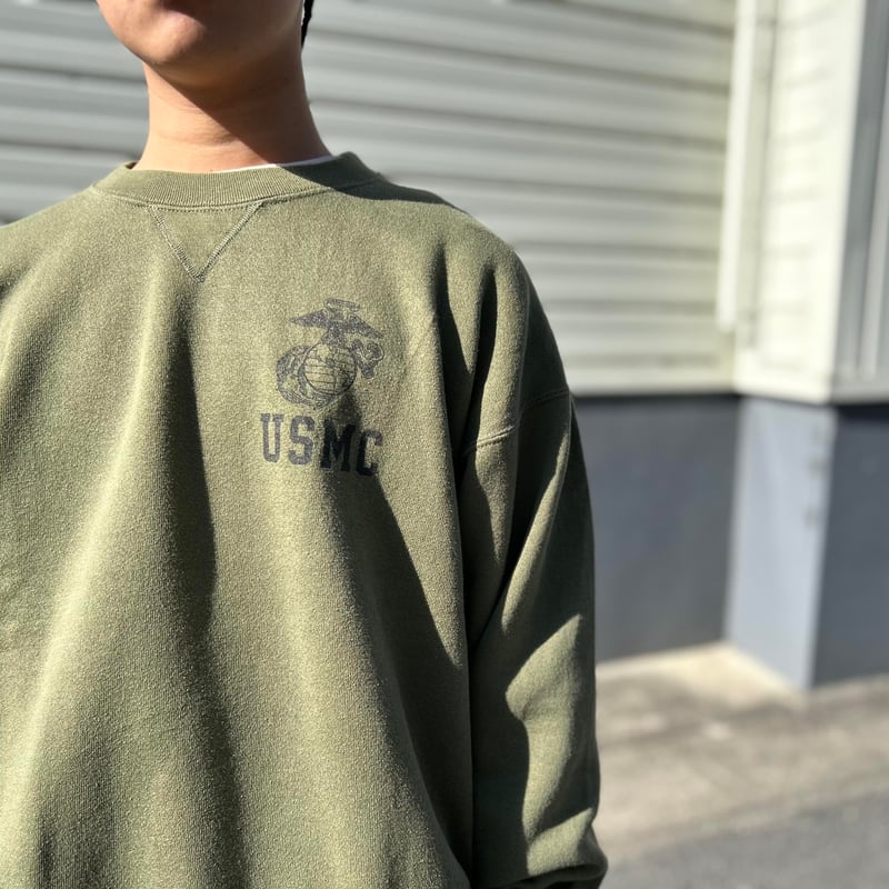 米軍 U.S. ARMY USMC / スウェットシャツ オリーブ アメリカ軍 海兵隊