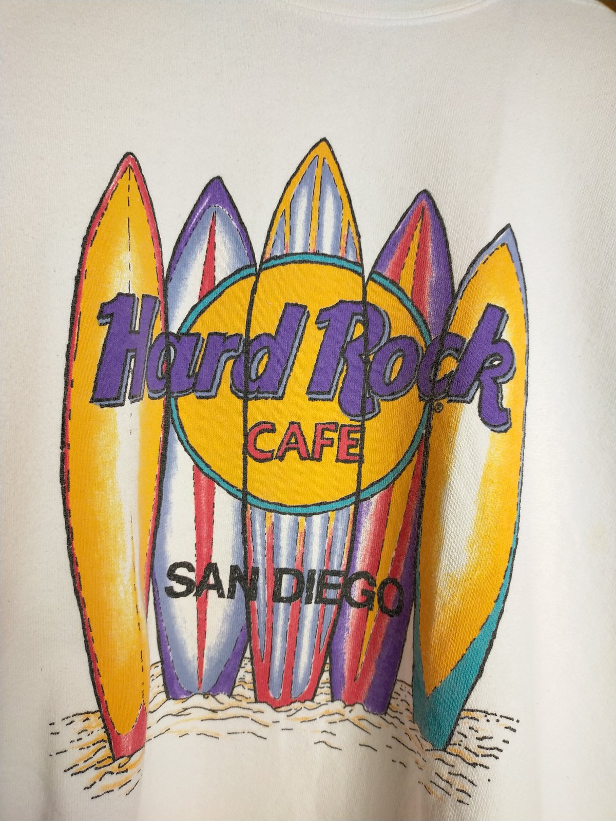 90s Hard Rock CAFE / クルーネックスウェット サーフ SANDIEGO /