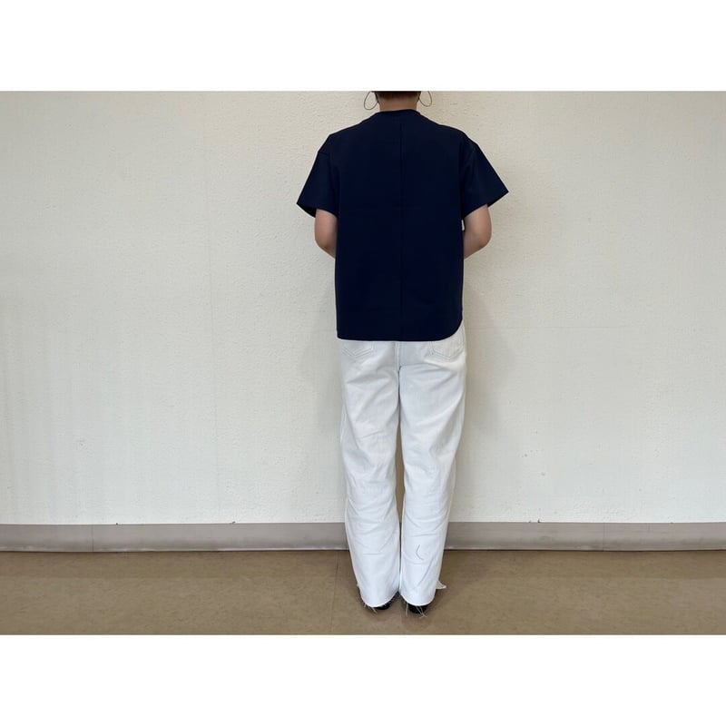 HIGH RISE TUCK WIDE PT WHITE | pressé kitakami