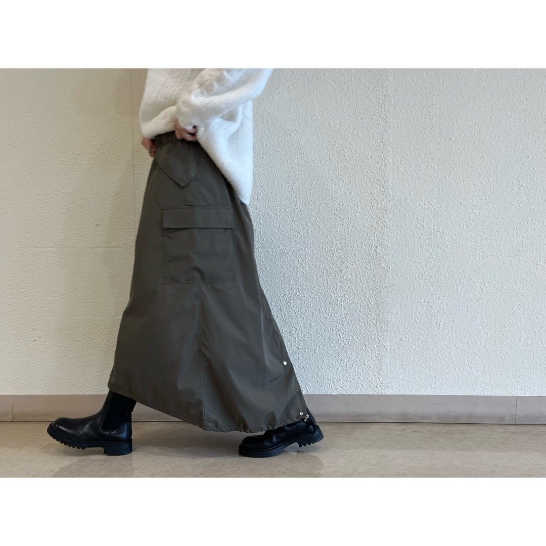 韓国 EERST W-Cargo Skirt ナイロンスカート 上品なスタイル