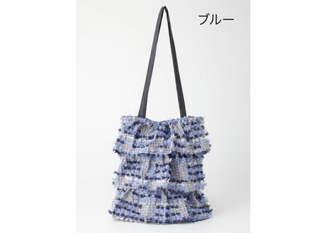 ジャカード ティアードトートバッグ