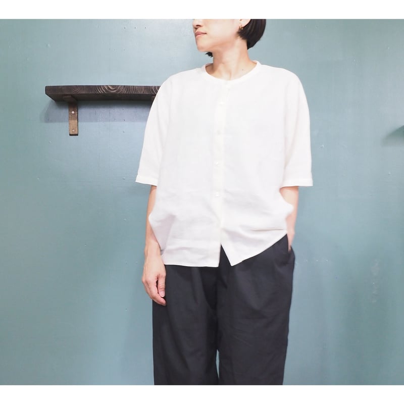 No.312bl(W) モモンガブラウス/オフホワイト | quatre