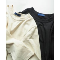 No.282kn 天竺カットソー　黒/キナリ