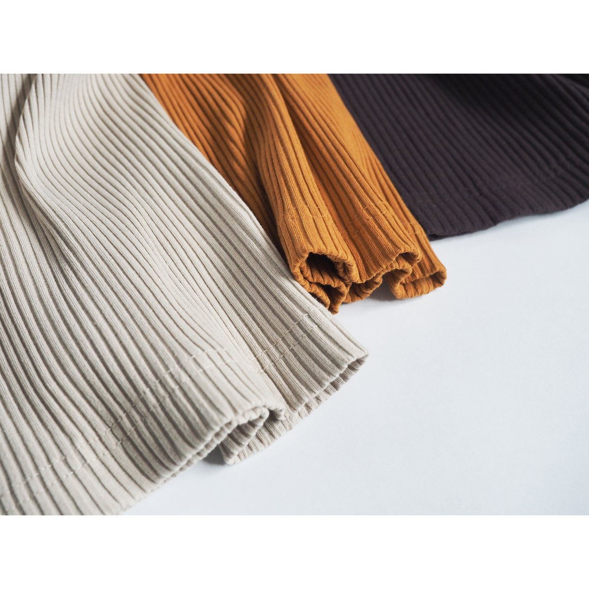 5Cドキンダンテ　二重スリーブ付き No.314kn(MTD) 肩切替リブニット/マスタード | quatre