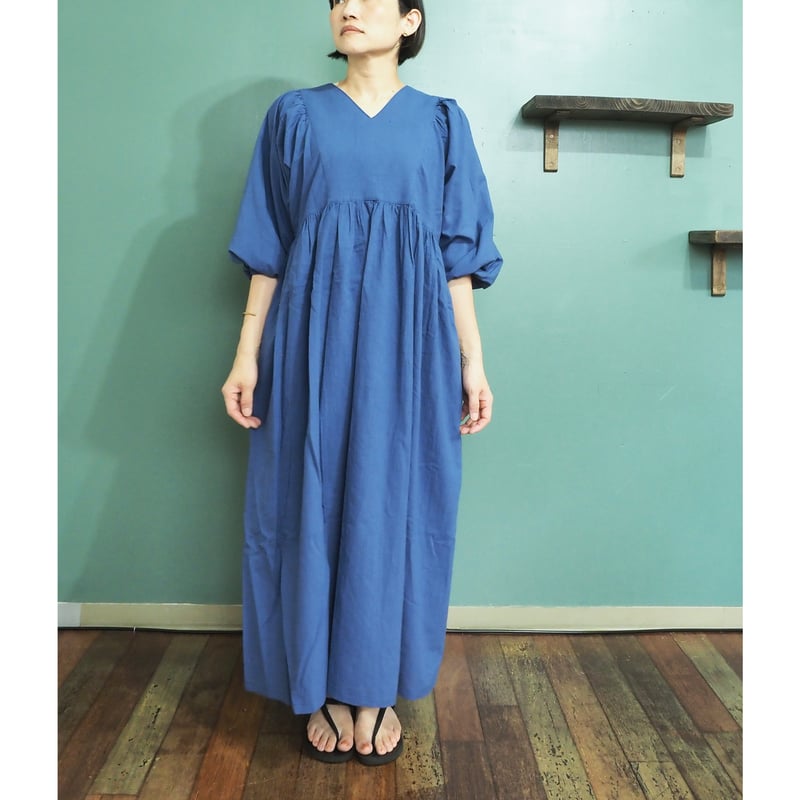No.317op(BL) エンパイアワンピース/ブルー | quatre