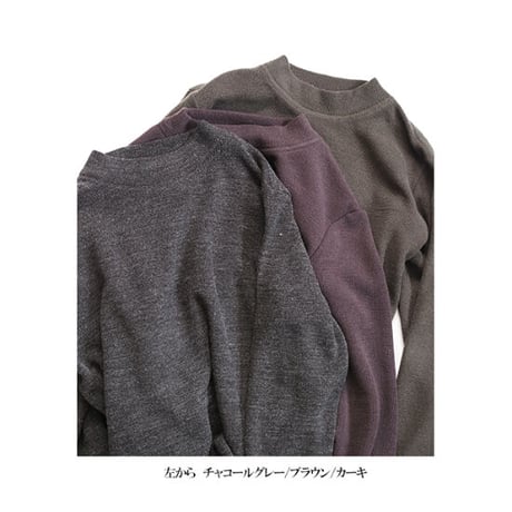 No.302kn(Ｇ)　クルーネックリブニット/グレー