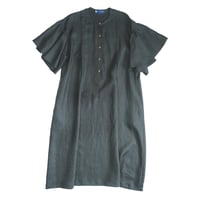 No.326op(BK)　袖フリルワンピース/ブラック