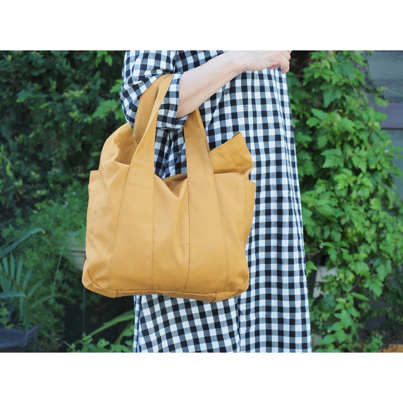 No.2109b(Y) 帆布トートバッグ/マスタード | quatre 