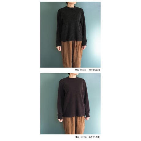 No.302kn(Ｇ)　クルーネックリブニット/グレー