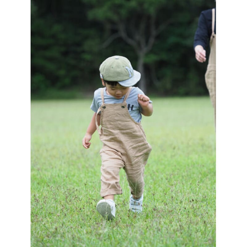kaval ピンタックサロペット　ベージュ k-073sp(B) キッズリネンサロペット/ベージュ 120/130/140 | quatre