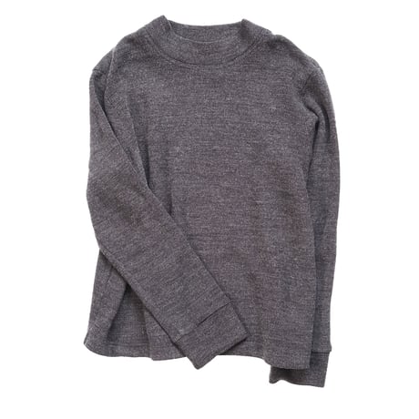 No.302kn(Ｇ)　クルーネックリブニット/グレー