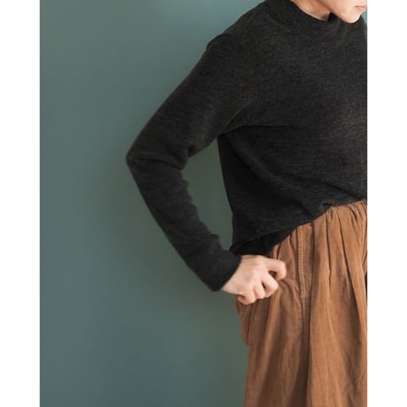 No.302kn(Ｇ)　クルーネックリブニット/グレー