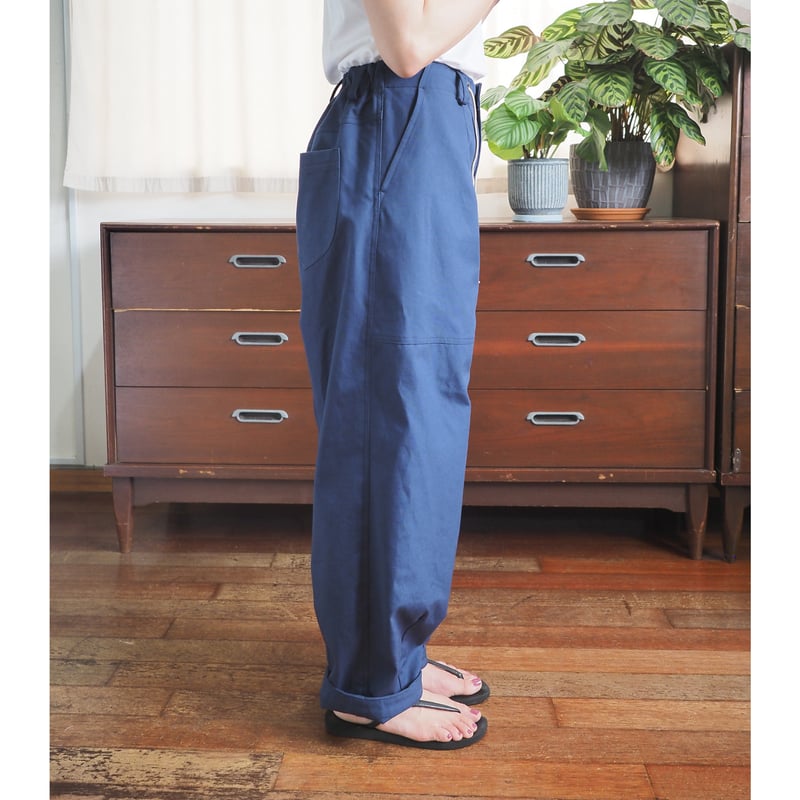 No.325pt(N) ハイウエストキャロットパンツ/ネイビー | quatre