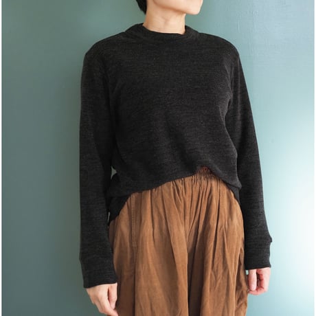 No.302kn(Ｇ)　クルーネックリブニット/グレー