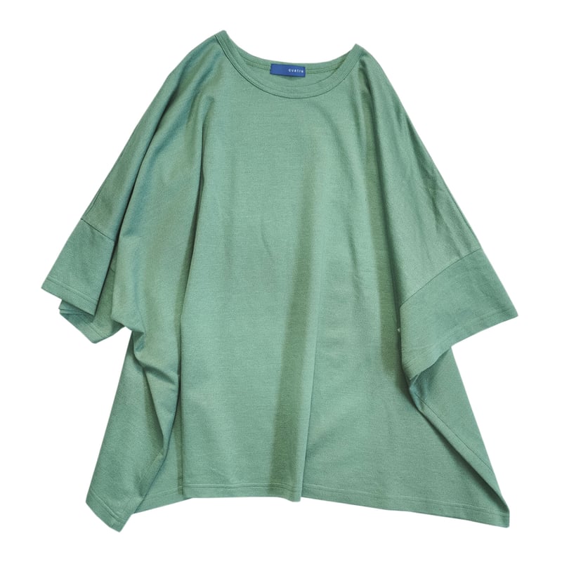 LEONID 花柄 長袖Tシャツ モスグリーングレー No.310kn(G) ビッグTシャツ/モスグリーン | quatre
