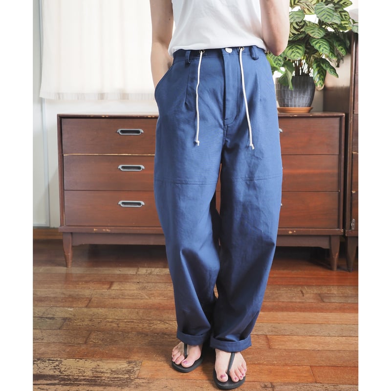 No.325pt(N) ハイウエストキャロットパンツ/ネイビー | quatre